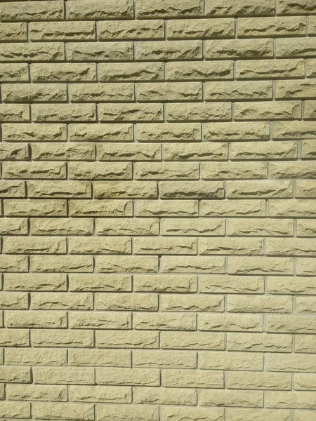 石头墙砖纹理背景米色表面外观 — 图库照片