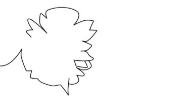 Benlik, çizim, animasyon sürekli tek çizgi Nemfa, nilüfer çiçeği