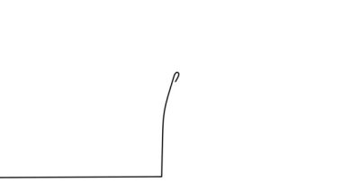 Self drawing animation continuous single drawn one line Narcissus, flower