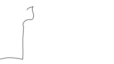 Benlik, çizim, animasyon aralıksız tek çizgi Narcissus, çiçek