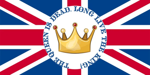 Queen Dead Long Live King Queen Elizabeth 1926 2022 — Stockvektor