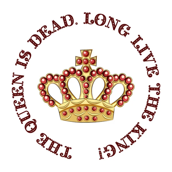 Queen Dead Long Live King Queen Elizabeth 1926 2022 — Vetor de Stock