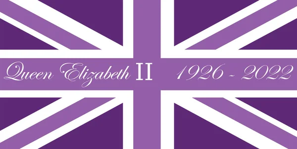 Queen Elizabeth Died 1926 2022 Tragic Event End Era London — Vetor de Stock