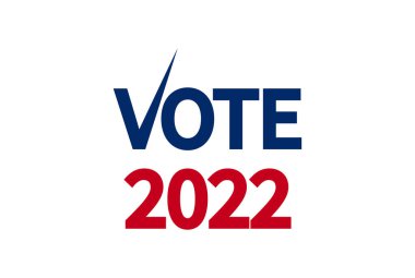 Vize seçimleri günü. 2022 ABD 'ye oy verin, pankart tasarımı. Seçim sandığı posteri. Siyasi seçim kampanyası