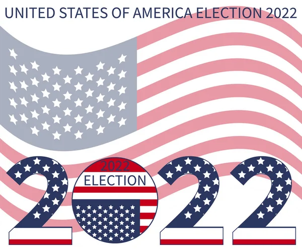 Ημέρα Ενδιάμεσων Εκλογών Ψηφίστε 2022 Ηπα Σχεδιασμός Πανό Εκλογική Αφίσα — Διανυσματικό Αρχείο