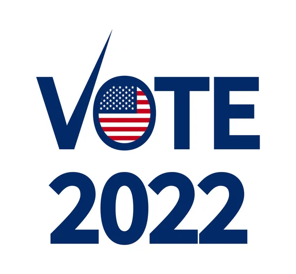 Día Las Elecciones Mitad Mandato Vote 2022 Usa Diseño Banner — Vector de stock
