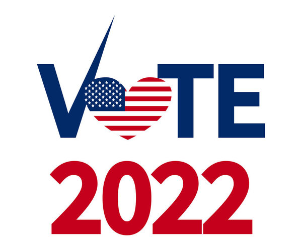 День промежуточных выборов. Голосуйте за 2022 США, дизайн баннера. Плакат для голосования. Политическая кампания