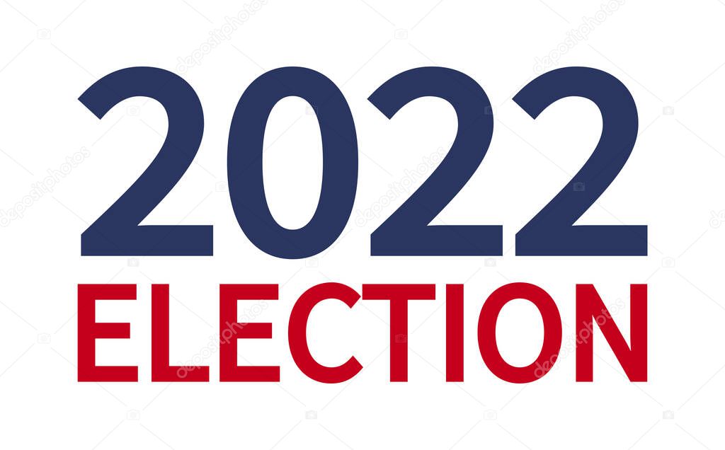 Day of mid-term elections. Vote 2022 USA, banner design. Election voting poster. Political election campaign
