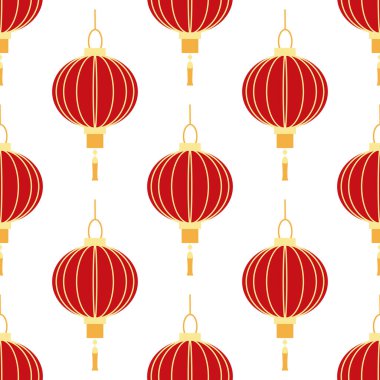 Feng shui kırmızı fenerli, pürüzsüz Çin deseni.