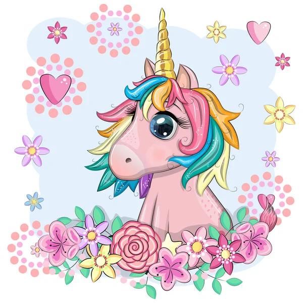 Bonito Unicórnio Desenho Animado Pônei De Fadas Vector De Criança Com Fundo  Doce: Série Fairytale Kawaii Animais Cavalo (bonito Doodles Girly).  Perfeito Para Crianças De Berçário, Cartão, Bebê Chuveiro Menina, Design De