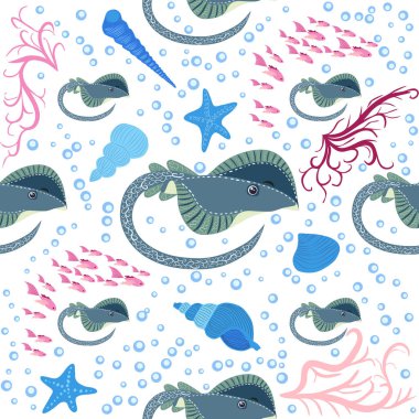 Stingray, Batomorphi deniz yaşamı, balıklar, hayvanlar parlak, pürüzsüz desenler. Deniz yolculuğu, hayvanlarla şnorkelle yüzme, tropik balıklar.