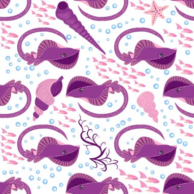 Stingray, Batomorphi deniz yaşamı, balıklar, hayvanlar parlak, pürüzsüz desenler. Deniz yolculuğu, hayvanlarla şnorkelle yüzme, tropik balıklar.