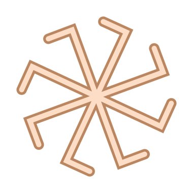 Kolyadnyk, İskandinav dokuma süsüsüyle süslenmiş bir Slav sembolü. Bej rengi, mühür ve güneş tasarımı