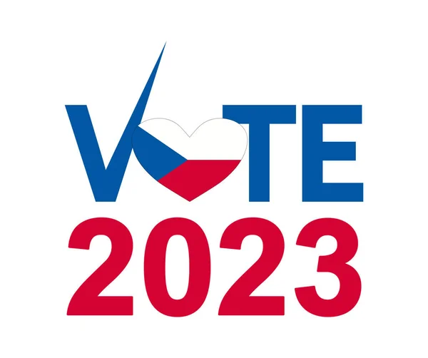Τσεχική Ημέρα Εκλογών 2023 Πρόεδρος Και Κοινοβούλιο Εθνική Ημέρα — Διανυσματικό Αρχείο
