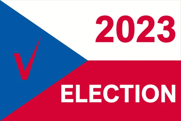 Jour Des Élections Tchèques 2023 Président Parlement Journée Nationale — Image vectorielle