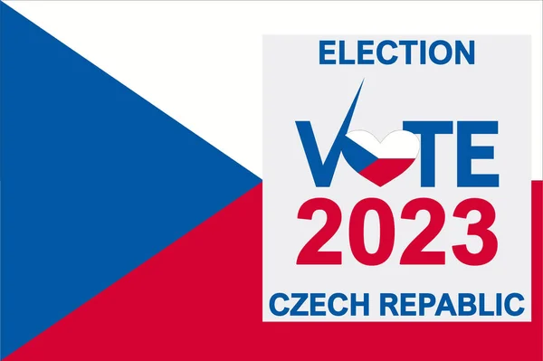 2023年チェコ選挙日 大統領と議会 ナショナルデー — ストックベクタ