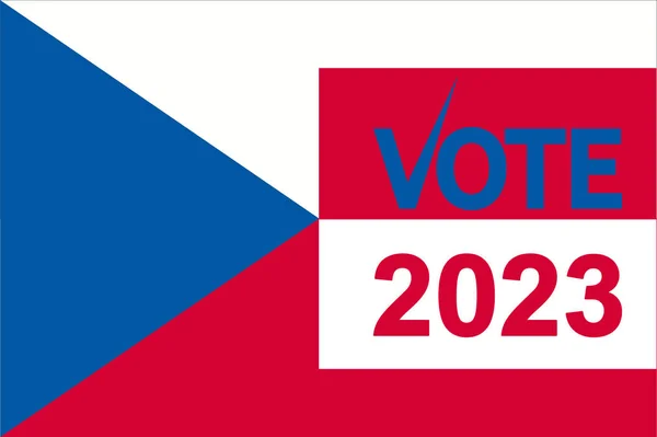День Выборов Чехии 2023 Года Президент Парламент Национальный День — стоковый вектор