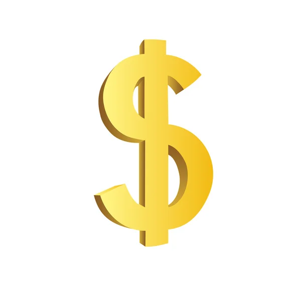 Golden currency symbol — Stock Vector
