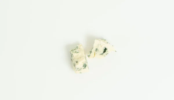 Cheese Blue Mold Isolated White Background — Fotografia de Stock