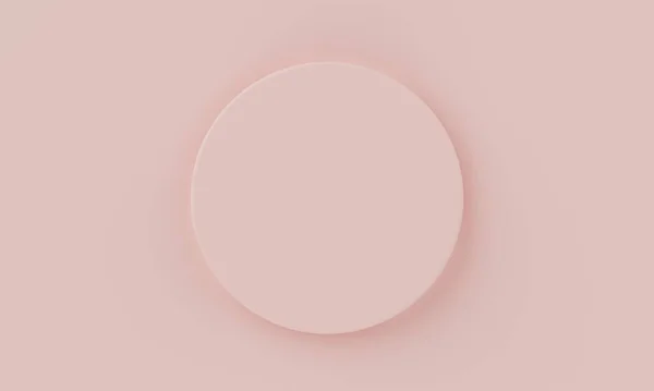 Top View Koraal Roze Minimale Ronde Product Podium Achtergrond Abstract — Stockfoto