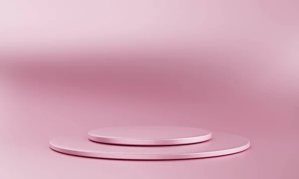 Minimális Rózsaszín Pódium Színpad Háttér Absztrakt Tárgy Jelenet Reklám Koncepció — Stock Fotó