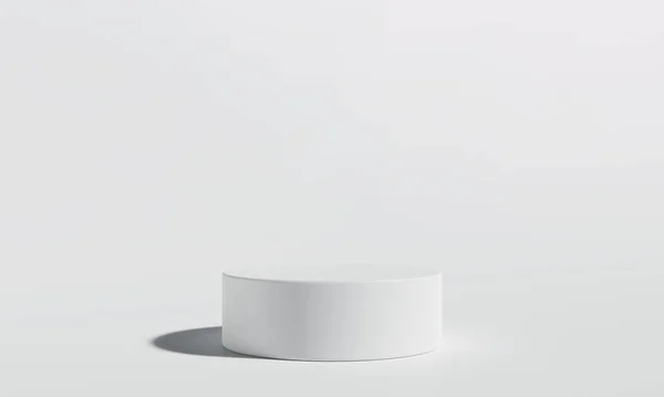 Palcoscenico Minimale Rotondo Del Podio Del Prodotto Bianco Sfondo Circolare — Foto Stock