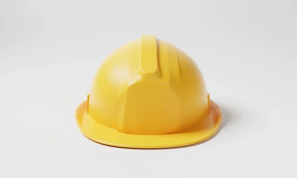 Casque Sécurité Jaune Sur Fond Blanc Concept Ingénierie Des Affaires — Photo