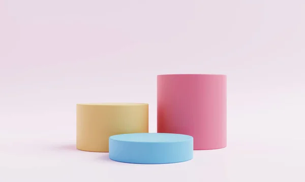 Abstrakte Geometrische Form Pastellfarbener Farbe Für Den Hintergrund Der Produktpräsentation — Stockfoto