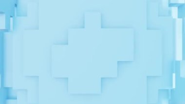 Mavi blok görünümlü soyut mavi arkaplan hareket arkaplanında yakınlaştır.