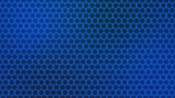 Blue Honeycomb Tech Background Technology Backdrop Wallpaper Concept — Wideo stockowe