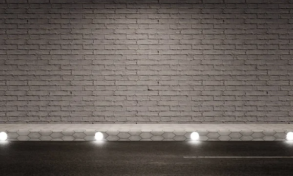 夜間照明や動きのある高速道路の地下トンネル地下鉄の道路の中に背景をぼかす 交通と都市生活の概念 3Dイラストレンダリング — ストック写真