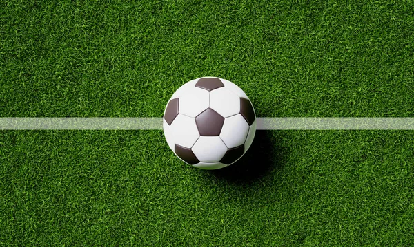 Sepak Bola Lapangan Tengah Dan Bola Atas Melihat Latar Belakang Stok Foto Bebas Royalti