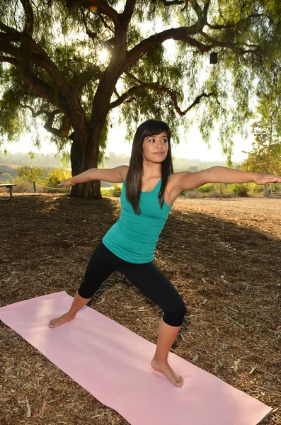 Yoga al aire libre — Foto de Stock