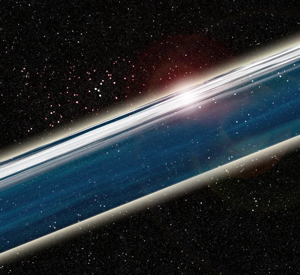 Uzayın Derinliklerinde Meydana Gelen Parlak Bir Süpernovanın Boyutlu Çizimi — Stok fotoğraf