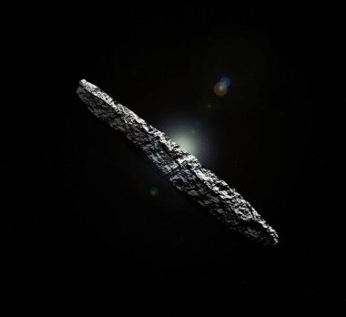 Oumuamua, uzayın derinliklerinden güneş sistemimizde uçar.