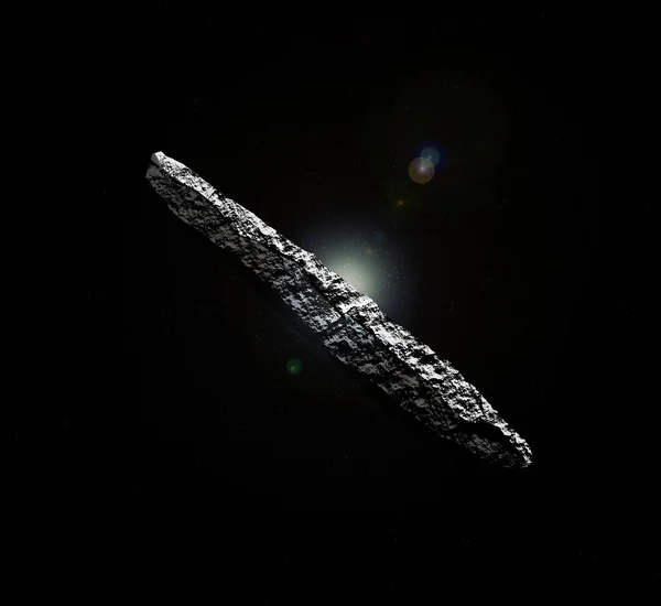 Oumuamua从深空穿过我们的太阳系 免版税图库图片