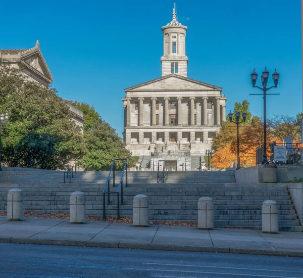 Tennessee State Capitol Śródmieście Nashville Jesienią Rano Listopada 2021 — Zdjęcie stockowe