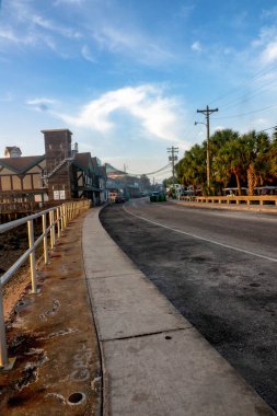 Cedar Keys Şehri 3 Aralık 2021 'de gün doğumunda