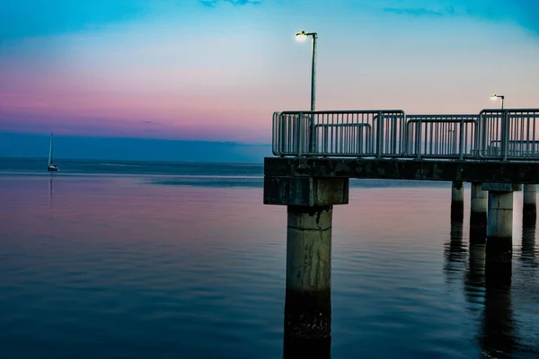 Pier Gulf Mexico Early Evening — Stock Photo, Image