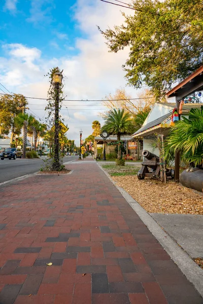 Miasto Crystal River Floryda Pokazuje Sklepy Restauracje Dla Turystyki Rozrywki — Zdjęcie stockowe