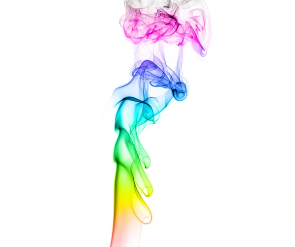 Abstract smoke waves on white — Stock Photo, Image