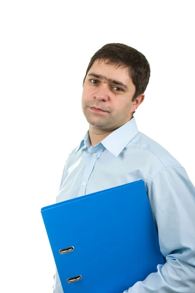 Young man with folder — Stock Photo, Image