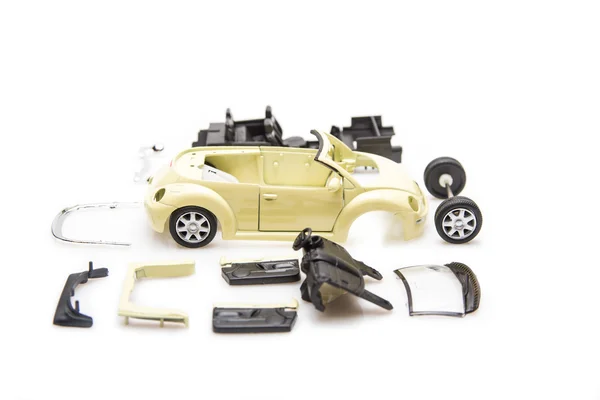 Яскраве зображення деталей іграшкового автомобіля ізольовано Ліцензійні Стокові Зображення