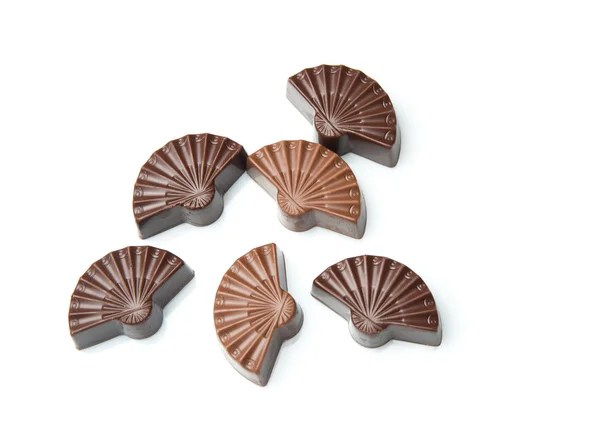 Chocolate candys on white background — Stock Photo, Image