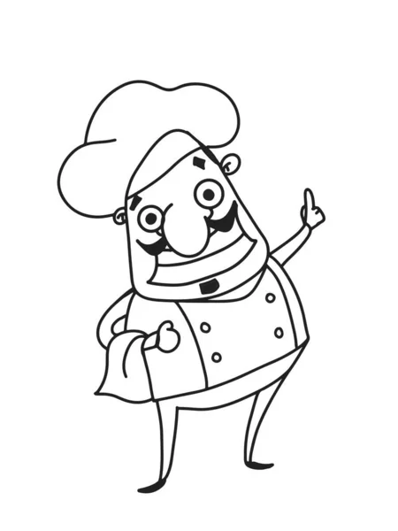Personajes Del Chef Dibujos Animados Burbuja Placa Habla Colores Grises — Foto de Stock