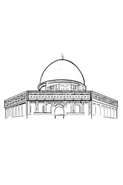 Jerusalem illustration ,drawing ,water color ,logo,symbol.