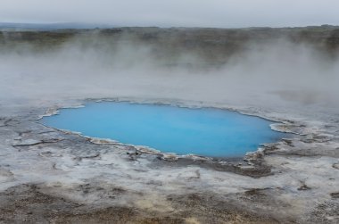 detay mavi jeotermal su birikintisi hveravellir, İzlanda