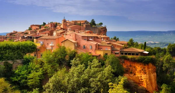 Coucher de soleil village Roussillon, Provence, France — Photo