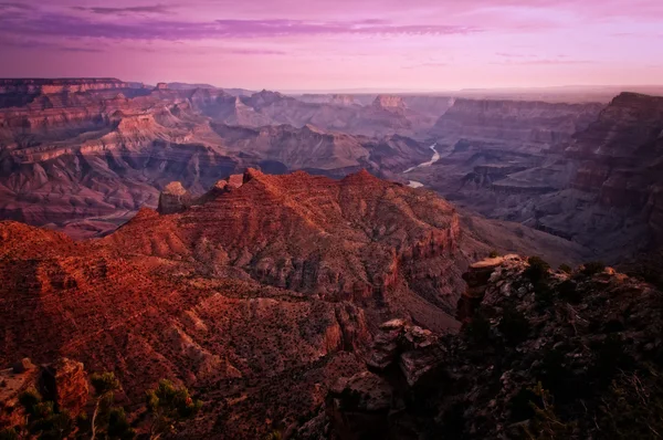 Grand canyon barevné svítání — Stock fotografie
