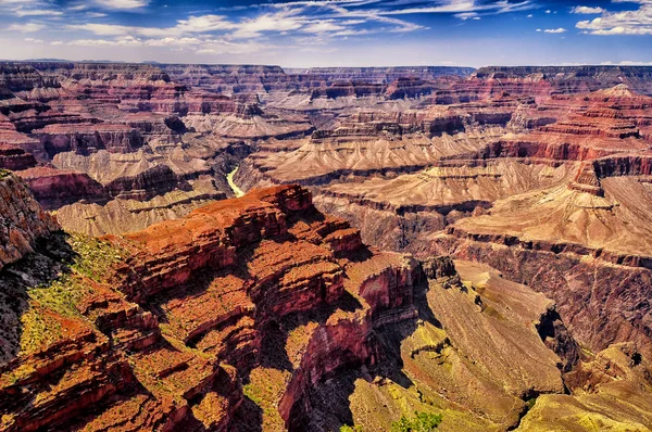 Grand canyon vivid day landscape view — Stock Photo, Image